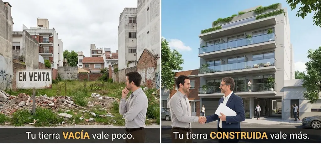 Antes-despues lote construido